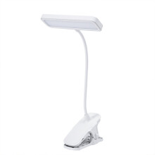 Lampe à pince alimentée par batterie, rechargeable par USB, 3 niveaux de luminosité