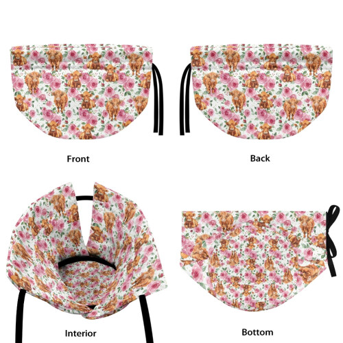 Couvre-théière Highland Cow Flower avec élastique et 2