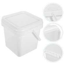 White PP Paint Bucket with Lid and Handle 7.5 L