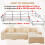 Housse extensible pour canapé d'angle beige (2 pièces) 8