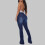 Dames denim micro trompetbroek met hoge taille 5