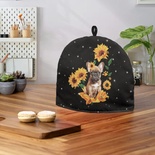 Sonnenblumen-Mops-Teekannen-Isolierdeckel mit Griff 2