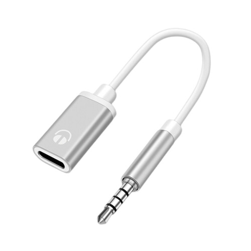 Type C to 3.5mm plug Converter Earphone Adapter Cable-Silver