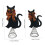 Black Cat Tree Topper with Stand and Interchangeable Bows 2