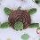 Turtle-shaped crochet drink coasters handmade set of 4 1