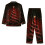 Damset med vinrött jultryck, 2 delar, M 4