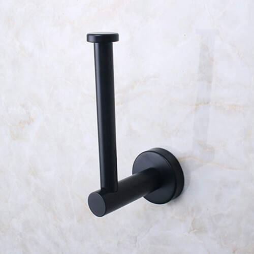 Toiletpapirholder i rustfrit stål, sort, 304-grade 2