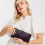 Women's leather vertical wallet RFID protection purple 3