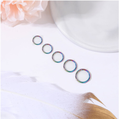 Septum Ring Rainbow Clicker18G 1