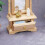 Miroir de coiffeuse pour maison de poupée 1:12, en bois avec tiroirs 7