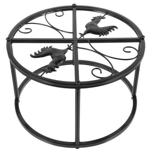 Chicken Feed Dispenser Stand Outdoor Black 2