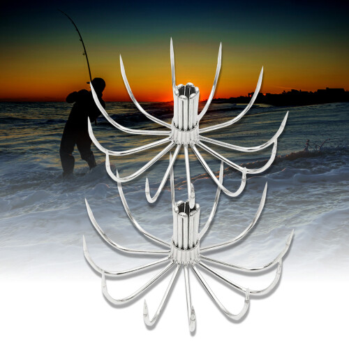10Pcs Squid Hook Thick Stainsless Steels Barbed Umbrellas-28MM 1