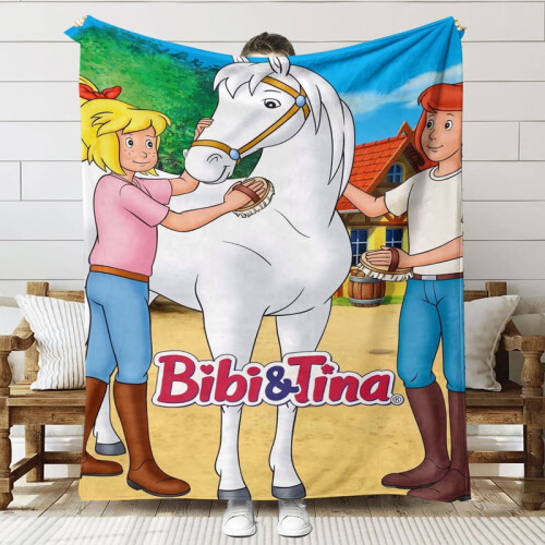 Bibi og Tina teppe til fans, 100x130 cm