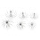 10Pcs Squid Hook Thick Stainsless Steels Barbed Umbrellas-28MM 7