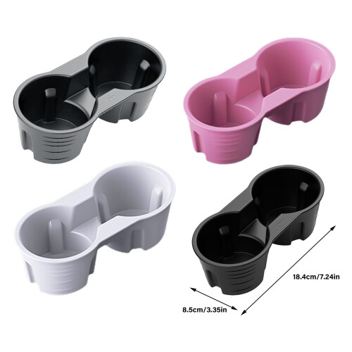 Not Slip Silicone Cup Holder Insert Center Console-White 2