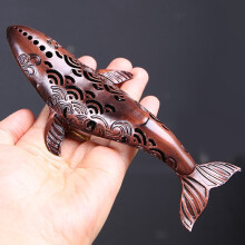 Brûleur d'encens et porte-encens en alliage de cuivre en forme de baleine, décoration de bureau rétro