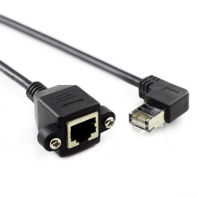 Cat6 Ethernet-forlengelseskabel, rettvinklet, 8P8C hann til