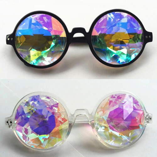 Γυαλιά ηλίου Retro Mosaic Kaleidoscope σε συσκευασία των 2 μαύρων και ροζ