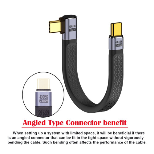 Cábla USB-C go USB-C USB4 40Gbps100W8K13cm 2