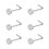 Heart Nose Stud L-Shaped 20g 6-Piece Set 1