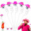 Rosa partysugrör, retro plaststil, 10-pack 8