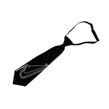 Punk Long Chain Metal Pin Necktie Adjustable Pre-32CM length