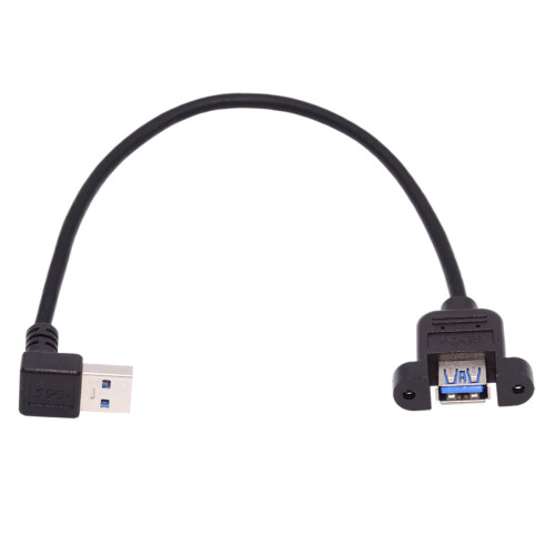 USB 3.0 konektor typu A, uhlový nadol, samec-samica