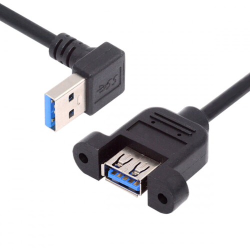 USB 3.0 konektor typu A, uhlový nadol, samec-samica 1
