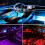 Luz ambiente LED RGB de 118 polegadas para interiores de carros com luz de fibra óptica USB. 8