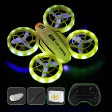 Pyaiiner M2Mini Drone for barn med LED-lys og