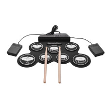 USB Roll-Up Silicon Drum Set 7 Pads for Beginners