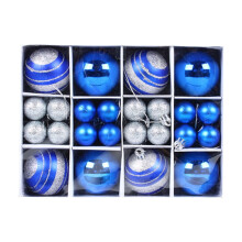 Christmas Ornaments Set Blue Silver 40 pcs 1.18 2.36 inches