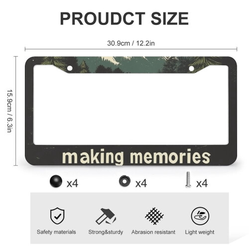 Aluminum License Plate Frames 6x12in 2 Pack 2