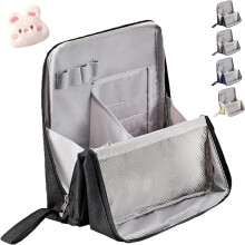 Standing Makeup Bag Black Waterproof Oxford Cloth Large