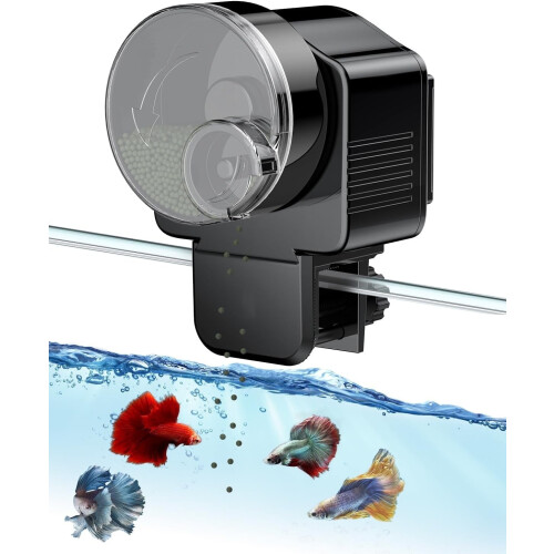 Automatic Fish Feeder 60 ml Adjustable Timer for Pellets