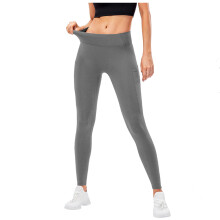 Women's Fleece Thermal Tights High Waisted Gray XL