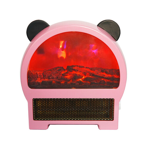Space Heater Ceramic Fast Heating Simulation Flame Pink