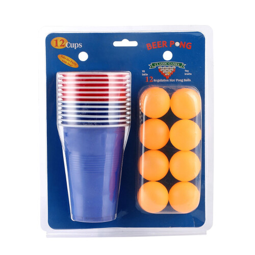 Beer Game Set 16oz Cups and Balls 24-Piece