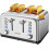 4-Slice Toaster Brushed Stainless Steel 1500W 1