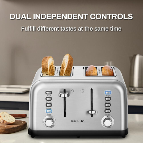 4-Slice Toaster Brushed Stainless Steel 1500W 2