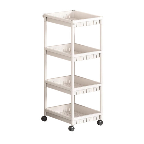 Rolling Plastic Storage Rack Multi-Layer Durable 1