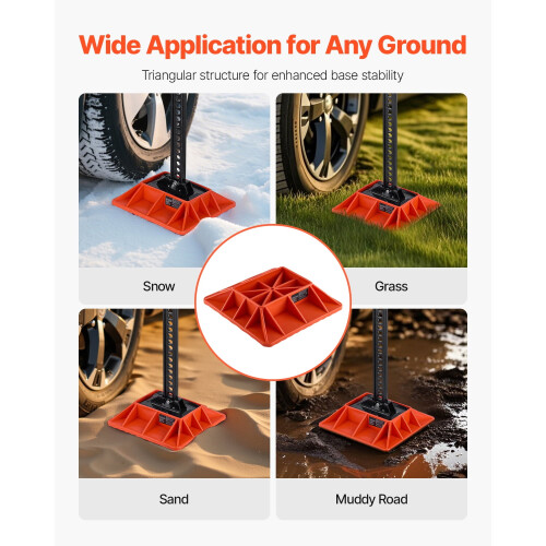 High Lift Jack Base and Handle Keeper 11.6" x 11.6" 7000 lb 2