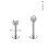 Crystal Lip Labret Studs Set 12 Pcs 16G 5