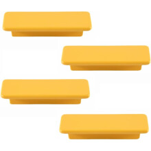 Drawer Knobs Trapezoid Wooden Yellow 4 pcs 64 mm