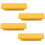 Drawer Knobs Trapezoid Wooden Yellow 4 pcs 64 mm 1