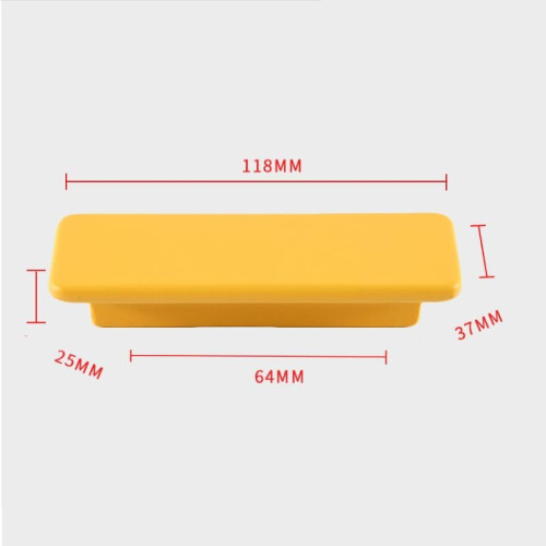 Drawer Knobs Trapezoid Wooden Yellow 4 pcs 64 mm 1