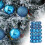 Christmas Ball Ornaments Shatterproof Blue 36pcs 2