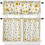 Yellow Bee Sunflower Kitchen Curtain Set 3-Piece 6
