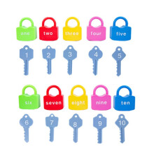 Montessori Wooden Lock and Key Set for Toddlers 10 Keys 10