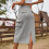 Dames denim utility rok met elastische taille, A-lijn minirok 4